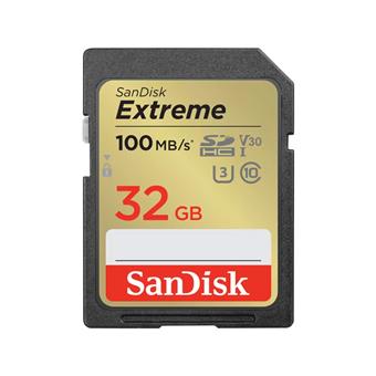 SanDisk Extreme SDHC 32GB 100MB/s V30 UHS-I U3