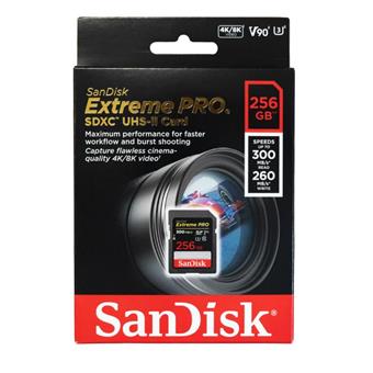 SanDisk Extreme PRO SDXC 256GB 300MB/s V90 UHS-II