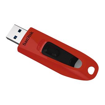 SanDisk Ultra/64GB/100MBps/USB 3.0/USB-A/Červená