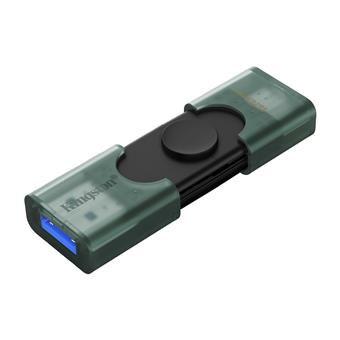 DataTraveler Duo G2/128GB/USB 3.2/USB-A + USB-C/Zelená