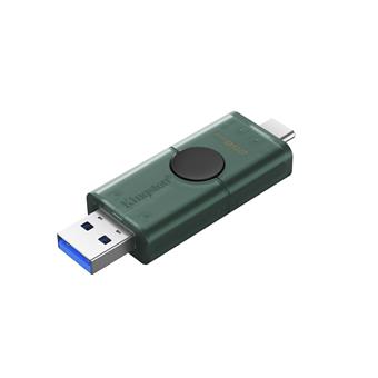 DataTraveler Duo G2/256GB/USB 3.2/USB-A + USB-C/Zelená