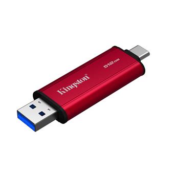 Kingston Dual Portable/512GB/SSD/Externí/Červená/5R