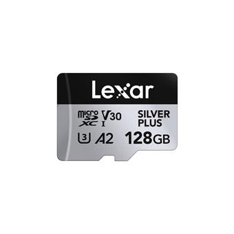 Lexar 128 GB H-P Silver Plus microSDHC s adp C10 A2