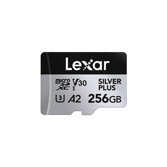 Lexar 256GB H-P Silver Plus microSDHC s adp C10 A2
