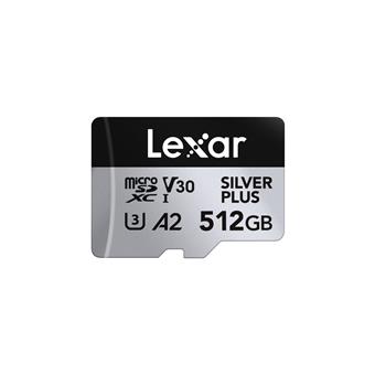 Lexar 512GB H-P Silver Plus microSDHC s adp C10 A2