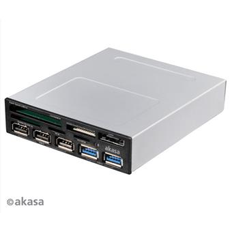 AKASA USB 3.0 čtečka karet s eSata a USB panelem