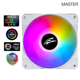 EVOLVEO 12FMW ventilátor 120mm, ARGB, biely rám, master