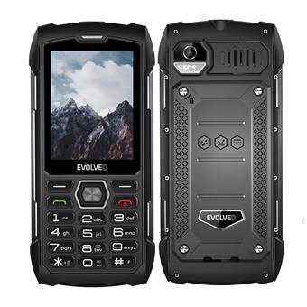 EVOLVEO StrongPhone H1, vodotěsný odolný Dual SIM telefon, černá-šedá