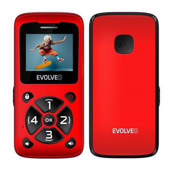 EVOLVEO EasyPhone ID, mobilný telefón pre seniorov, červená