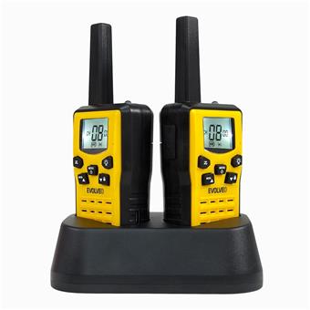 EVOLVEO FreeTalk 2W, PMR vysílačka s výkonem 0,5 a 2W, žlutočerná