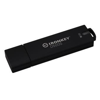 Kingston Ironkey D500S/8GB/USB 3.2/USB-A/Černá
