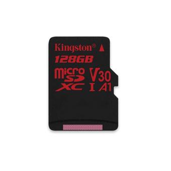 128GB microSDXC Kingston Canvas React  U3 100R/80W V30 A1 + bez adapteru