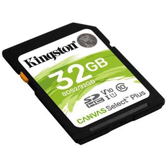 32GB SDHC Kingston Canvas Select Plus U1 V10 CL10 100MB/s