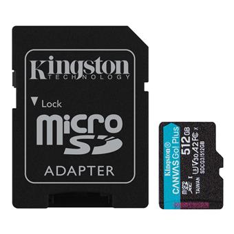 Kingston Canvas Go Plus A2/micro SDXC/512GB/170MBps/UHS-I U3 / Class 10/+ Adaptér