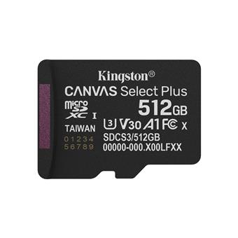 512GB microSDXC Kingston U3 150MB/s bez adapteru