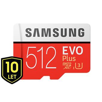 Micro SDXC 512GB Samsung EVO Plus + SD adaptér