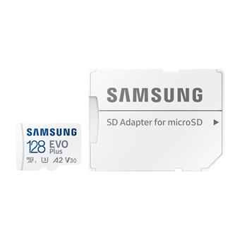 Samsung EVO Plus/micro SDXC/128GB/UHS-I U3 / Class 10/+ Adaptér/Biela