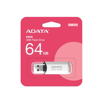 ADATA C906/64GB/USB 2.0/USB-A/Bílá
