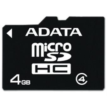 ADATA 4GB MicroSDHC Card with Adaptor Class 4