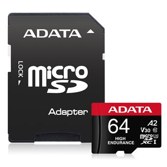 ADATA 64GB MicroSDXC UHS-I U3 V30S HIGH + adaptér