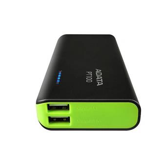 ADATA PT100 Power Bank 10000mAh černá/zelená