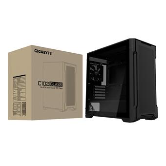 GIGABYTE C102 GLASS/Midi Tower/Transpar./Čierna
