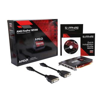 AMD FirePro W5100 - 4GB GDDR5, 4-DP, PCIe 3.0