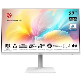 MSI Modern/MD272QXPW/27"/IPS/QHD/100Hz/1ms/White/3R
