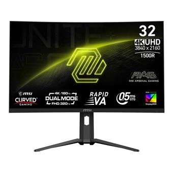 MSI MAG/321CUPDF/31,5"/VA/4K UHD/160Hz/0,5ms/Black/2R