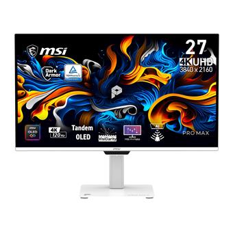 MSI Pro/MAX 271UPXW12G/26,5"/QD-OLED/4K UHD/120Hz/0,03ms/Bílá/3R