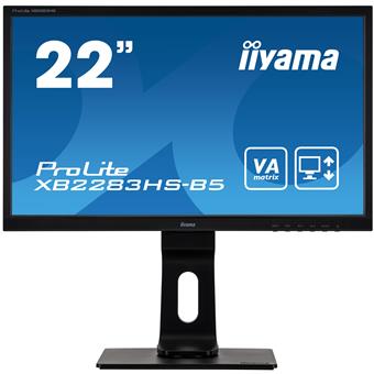 22" iiyama XB2283HS-B5: VA, FullHD@75Hz, 250cd/m2, 4ms, VGA, HDMI, DP, height, pivot, černý