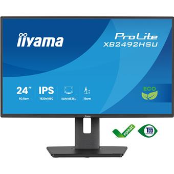 24" iiyama XB2492HSU-B1:IPS,FHD,HDMI,DP,green,HAS