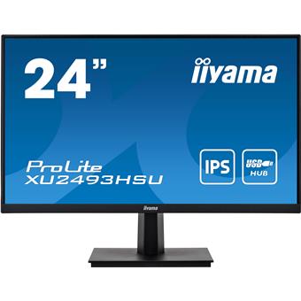 24" iiyama XU2493HSU-B1: IPS, FullHD@75Hz, 250cd/m2, 4ms, VGA, HDMi, DP, USB, černý