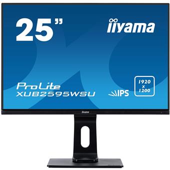 25" iiyama XUB2595WSU-B1: IPS, WUXGA (16:10)@75Hz, 300cd/m2, 4ms, VGA, HDMI, DP, USB, height, pivot