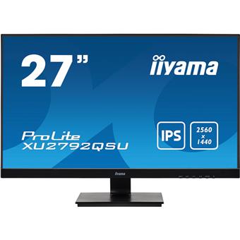 27" iiyama XU2792QSU-B1: IPS, WQHD@70Hz, 350cd/m2, 5ms, DVI, HDMI, DP, USB, černý