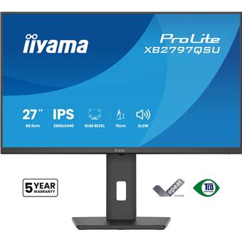 iiyama ProLite/XB2797QSU-B1/27"/IPS/QHD/75Hz/1ms/Čierna/5R