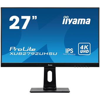 27" iiyama XUB2792UHSU-B1: IPS, 4K, 300cd/m2, 4ms, DVI, HDMI, DP, USB, height, pivot, černý
