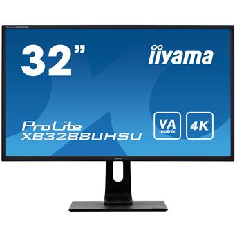 32" iiyama XB3288UHSU-B1: VA, 4K UHD, 300cd/m2, 3ms, HDMI 2.0, DP 1.2, USB, HDR, height, černý