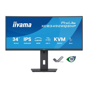 34" iiyama XCB3492WQSNP-B1:IPS,QHD,USB-C Dock,HAS