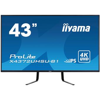 43" iiyama X4372UHSU-B1: IPS, 4K UHD, 450cd/m2, 4ms, HDMI, DP, DaisyChain, USB, černý