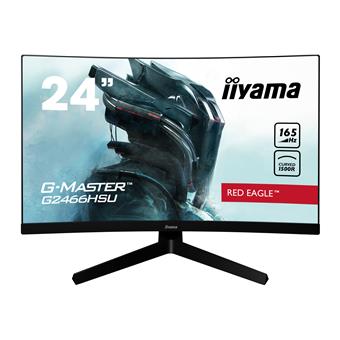 24" iiyama G-Master G2466HSU-B1: VA, FullHD@165Hz, 1ms, HDMI, DP, USB, FreeSync, zakřivený, černý