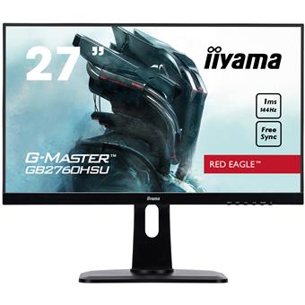 27" iiyama G-Master GB2760HSU-B1: TN, FullHD@144Hz, 400cd/m2, 1ms, HDMI, DP, USB, pivot, černý