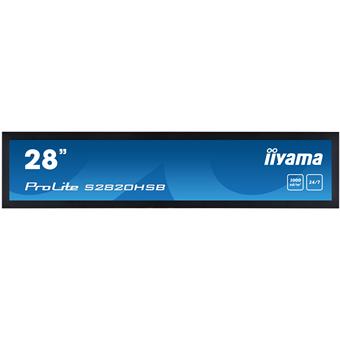 28" iiyama S2820HSB-B1: IPS, 1920x360 (16:3), 1000cd/m2, 24/7, VGA, DVI, HDMI, RS-232c, černý