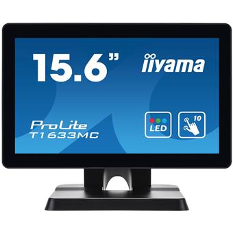 16" iiyama T1633MC-B1: TN, HD, capacitive, 10P, 300cd/m2, VGA, DP, HDMI, USB, černý