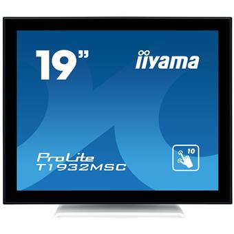 19" iiyama T1932MSC-W5AG: IPS, SXGA, capacitive, 10P, 300cd/m2, VGA, HDMI, DP, bílý