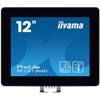 12" iiyama TF1215MC-B1: IPS, XGA, capacitive, 10P, 540cd/m2, VGA, DP, HDMI, IP65, Ball Drop, černý