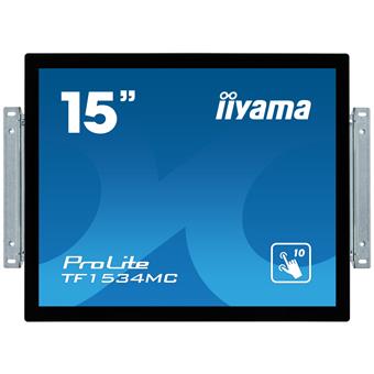 15" iiyama TF1534MC-B6X: TN, XGA, capacitive, 10P, 370cd/m2, VGA, DP, HDMI, černý