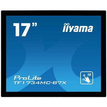17" iiyama TF1734MC-B7X: TN, 1280x1024, capacitive, 10P, 350cd/m2, VGA, DP, HDMI, IP65, čierny