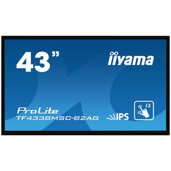 43" iiyama TF4338MSC-B2AG:FullHD, capacitive, 450cd/m2, VGA, HDMI, DP, DVI, černý