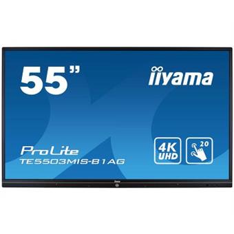 55" iiyama TE5503MIS-B1AG: IPS, 4K, 350cd/m2, 18/7, iiWare, WiFi, 2x Touch Pen,  HDMI,VGA, USB